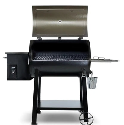Deluxe Wood Pellet Smoker Grill with Rolling Cart – Outdoor Charcoal BBQ with Digital Controls - stirhaus