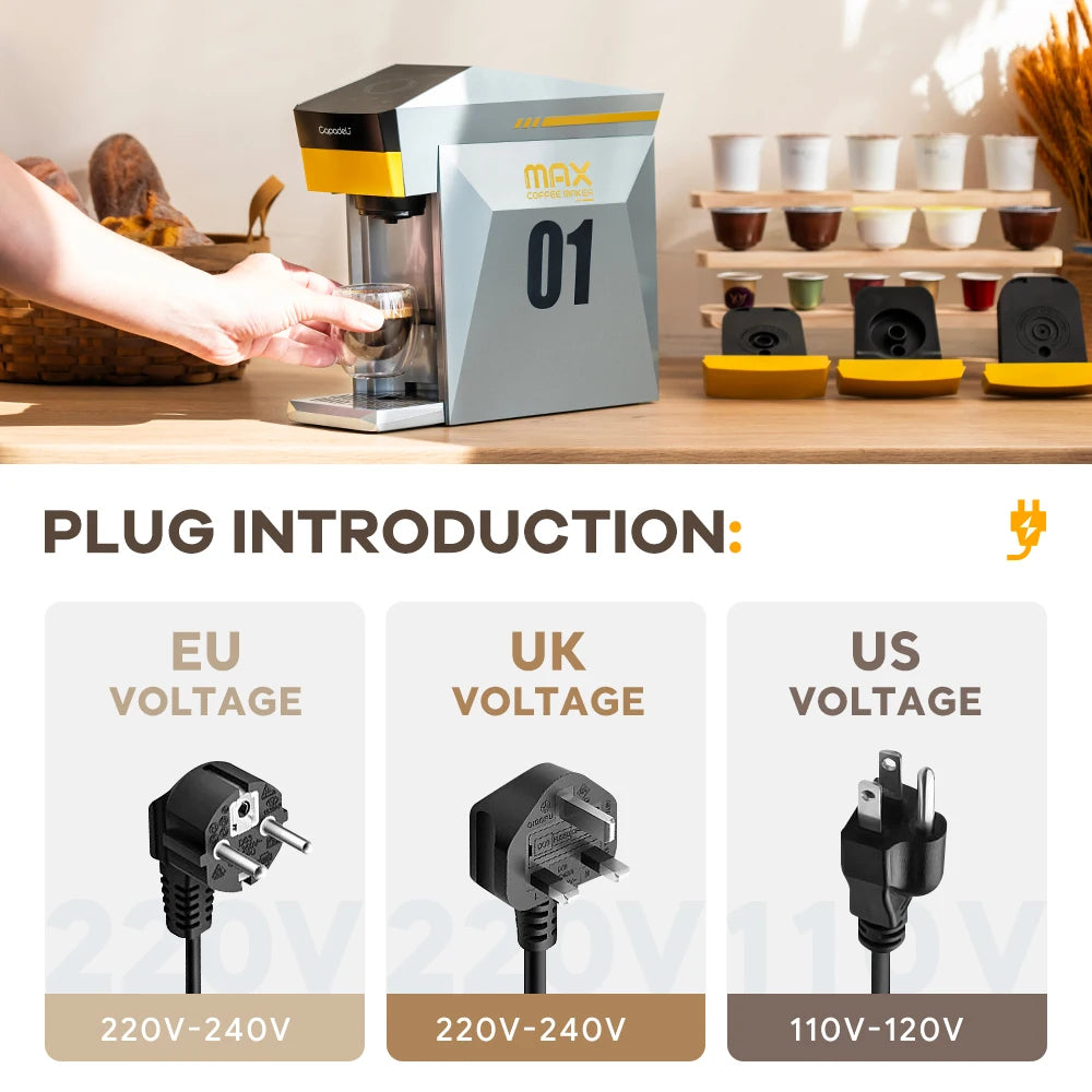 4-in-1 Capsule Coffee Machine with 19-Bar Pressure – Compatible with Pods & Ground Coffee - stirhaus