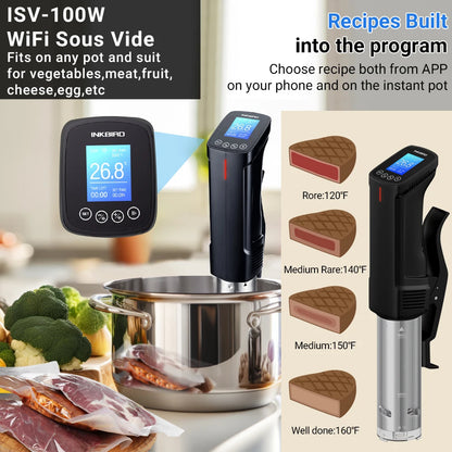 Wi-Fi Sous Vide Precision Cooker – 1000W Immersion Circulator with Digital Controls - stirhaus
