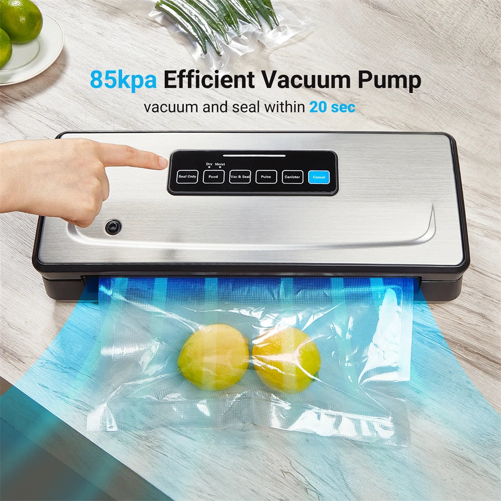 Vacuum Sealer Machine with Cutter & 4 Modes – Food Storage & Sous Vide, 30cm Seal, -85kpa Pump - stirhaus