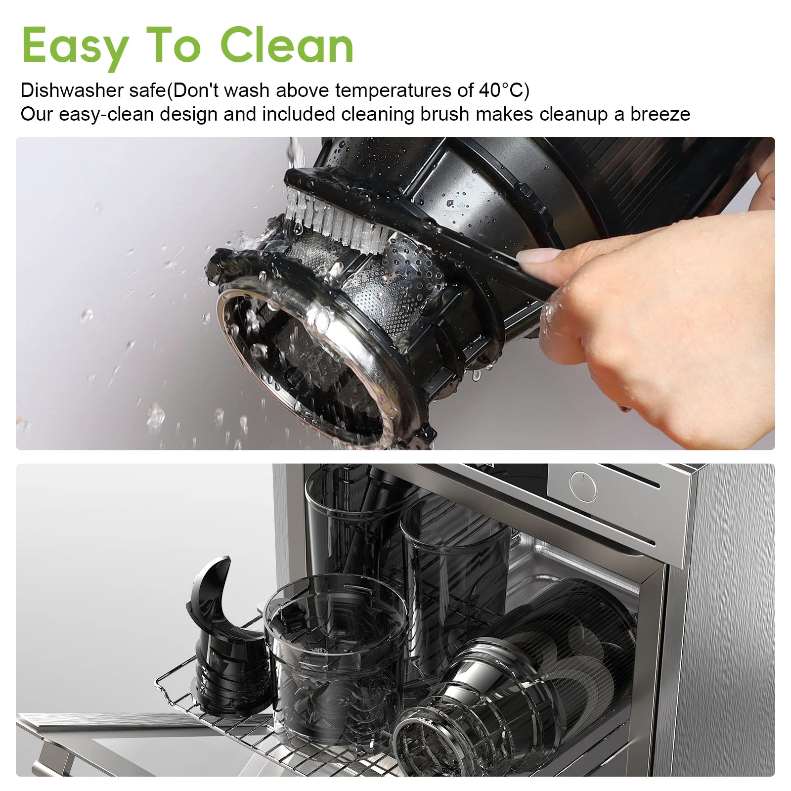 Cold Press Juicer with 130mm Wide Chute, Triple Filter & BPA-Free Design - stirhaus