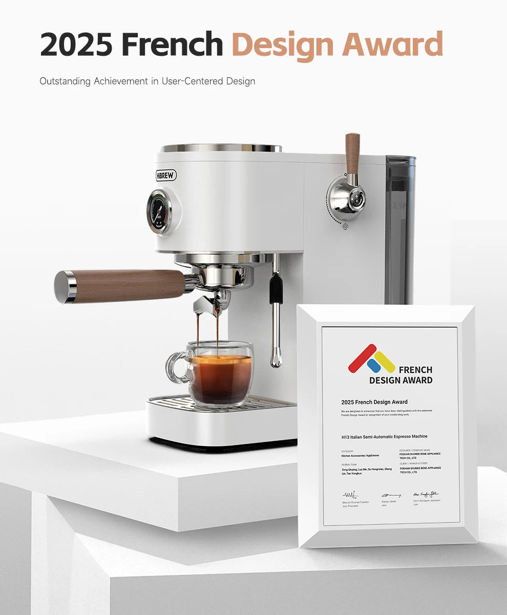 Semi-Automatic Espresso Machine – 20 Bar, 3-Level Temp Control, Cold/Hot Coffee Maker - stirhaus