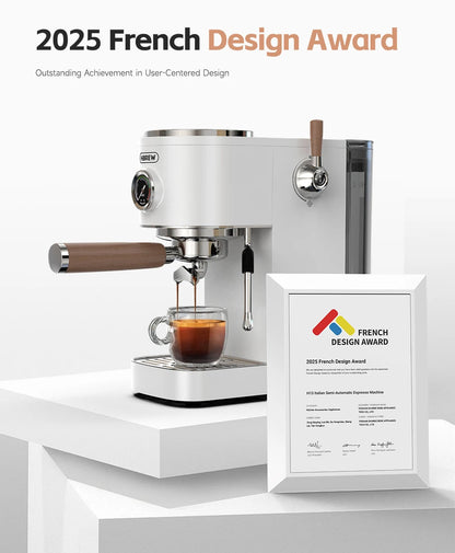 Semi-Automatic Espresso Machine – 20 Bar, 3-Level Temp Control, Cold/Hot Coffee Maker - stirhaus