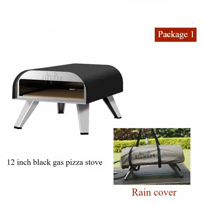Portable Outdoor Gas Pizza Oven – Stainless Steel 12" Pizza Maker with Stone & Foldable Legs - stirhaus