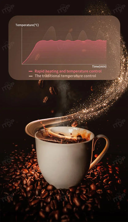 Fully Automatic Coffee Maker with Milk Refrigerator & Touchscreen – 11 Coffee Types, 19-Bar Pressure - stirhaus