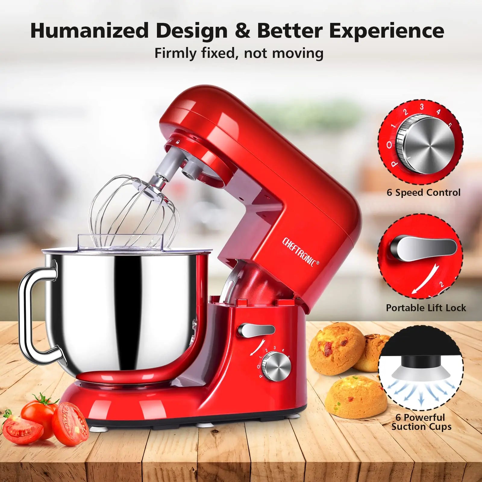 7 Qt Stand Mixer with Tilt-Head – 650W Electric Kitchen Mixer with Dough Hook & Whisk - stirhaus