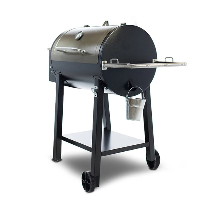 Deluxe Wood Pellet Smoker Grill with Rolling Cart – Outdoor Charcoal BBQ with Digital Controls - stirhaus
