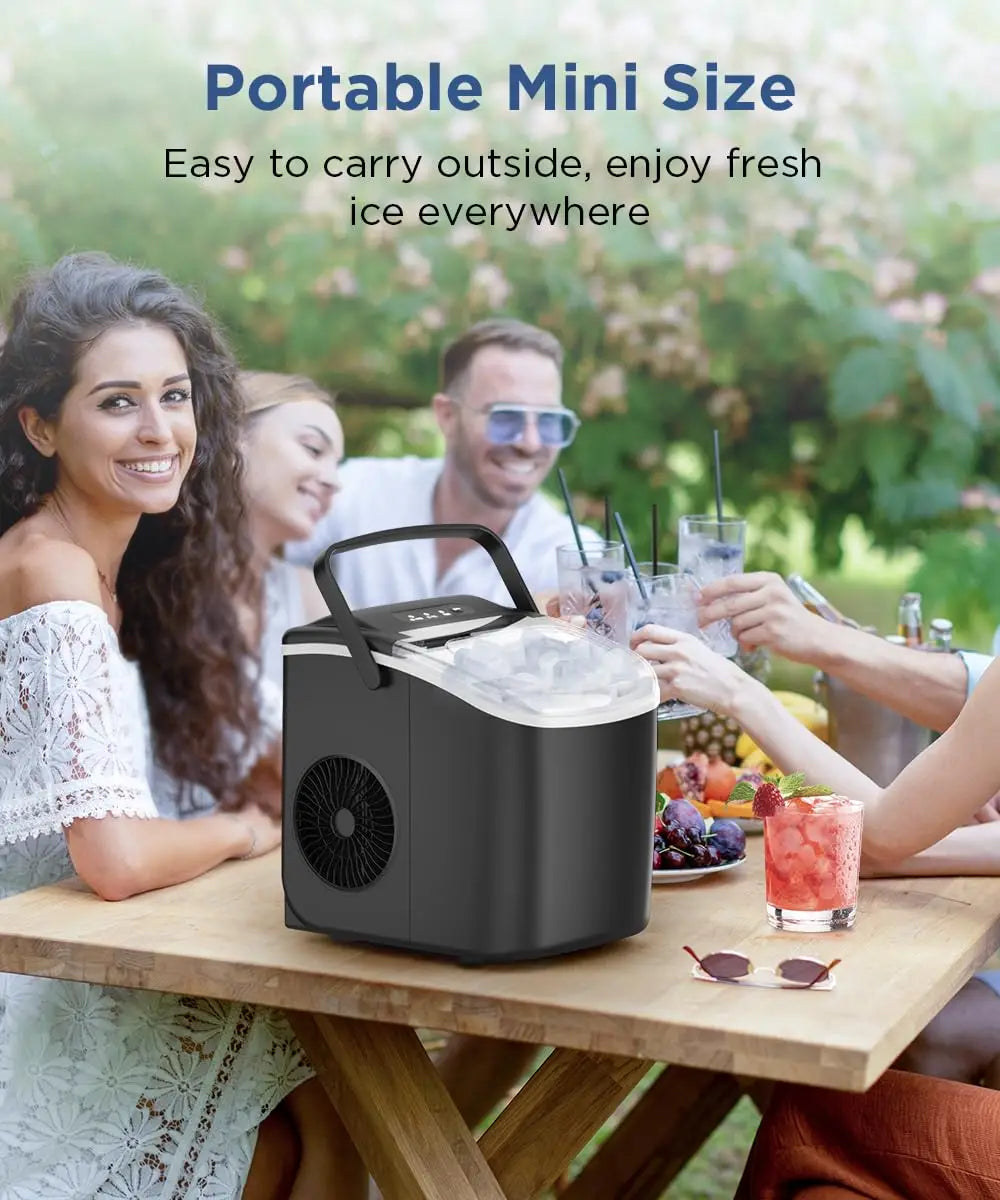 Portable Countertop Ice Maker – 26 lbs/Day Bullet Ice Machine with Self-Cleaning - stirhaus