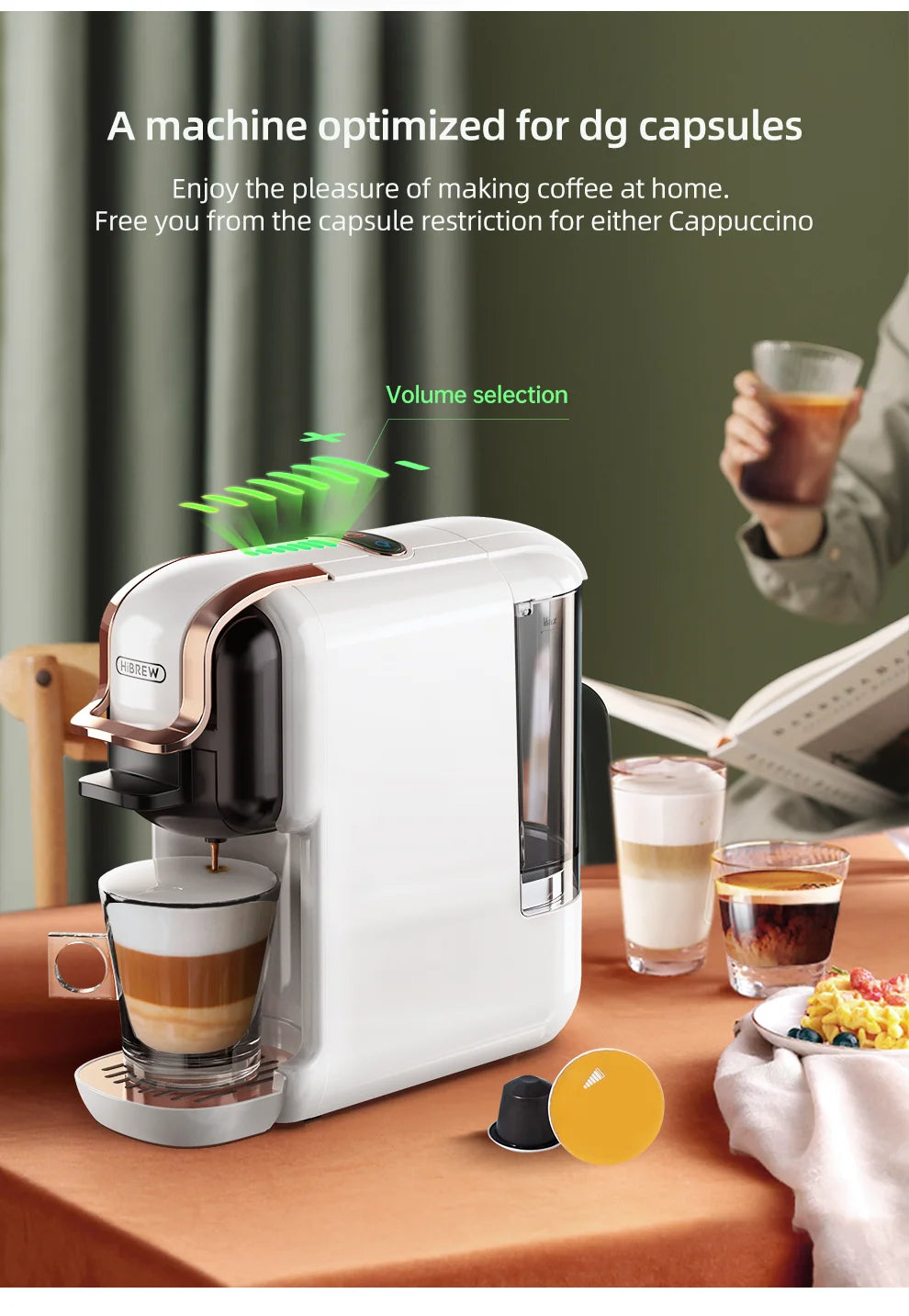 5-in-1 Multi Capsule Coffee Machine – 20 Bar Pressure, Hot & Cold Brew - stirhaus