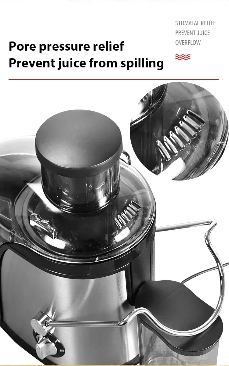 Stainless Steel Centrifugal Juicer with 3" Wide Chute, 2 Speeds & Auto Pulp Ejection - stirhaus