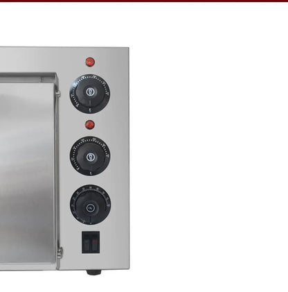 13" Electric Pizza Oven with Stone – 2500W Commercial Stainless Steel Baking Oven - stirhaus