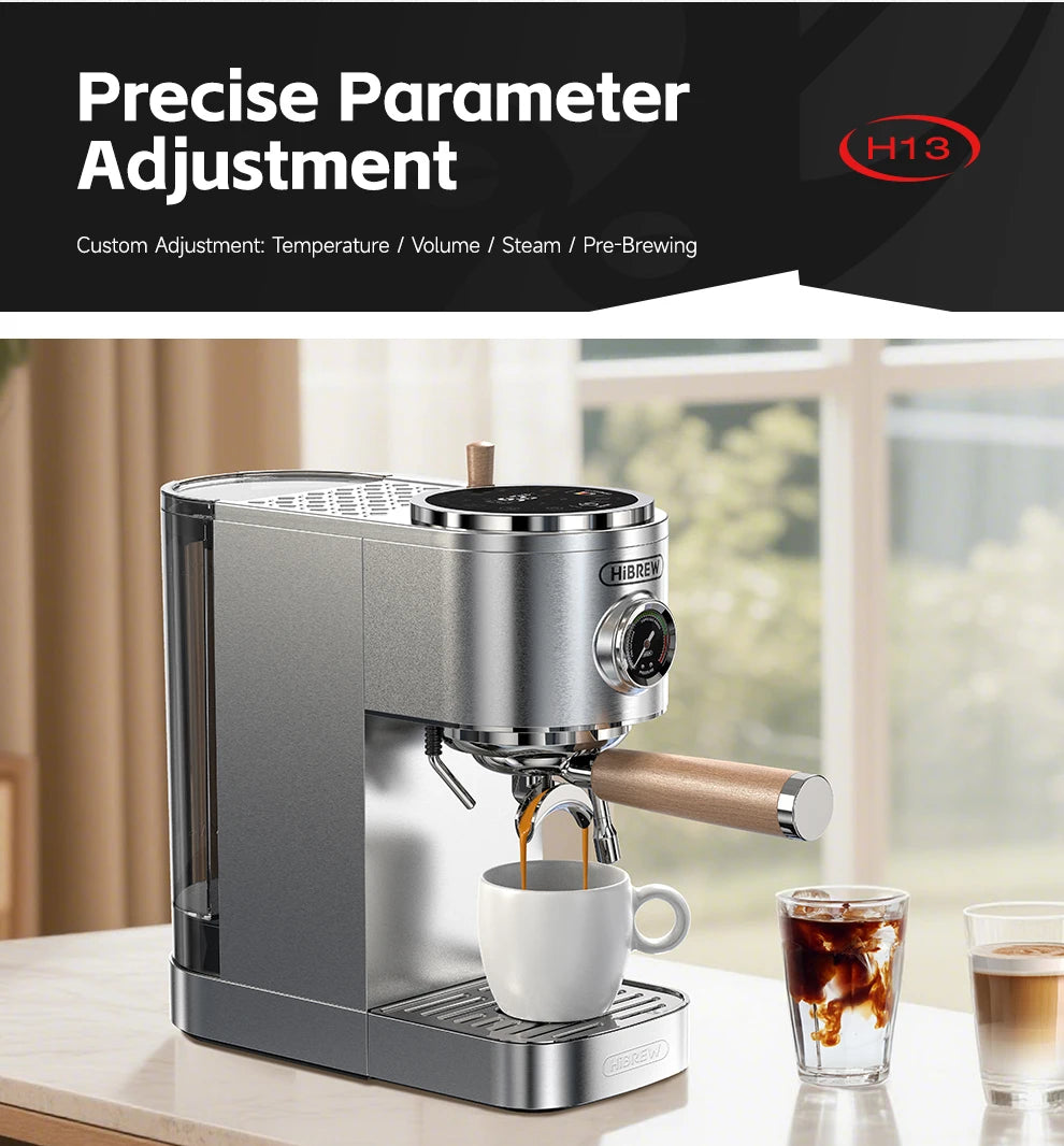 Semi-Automatic Espresso Machine – 20 Bar, 3-Level Temp Control, Cold/Hot Coffee Maker - stirhaus