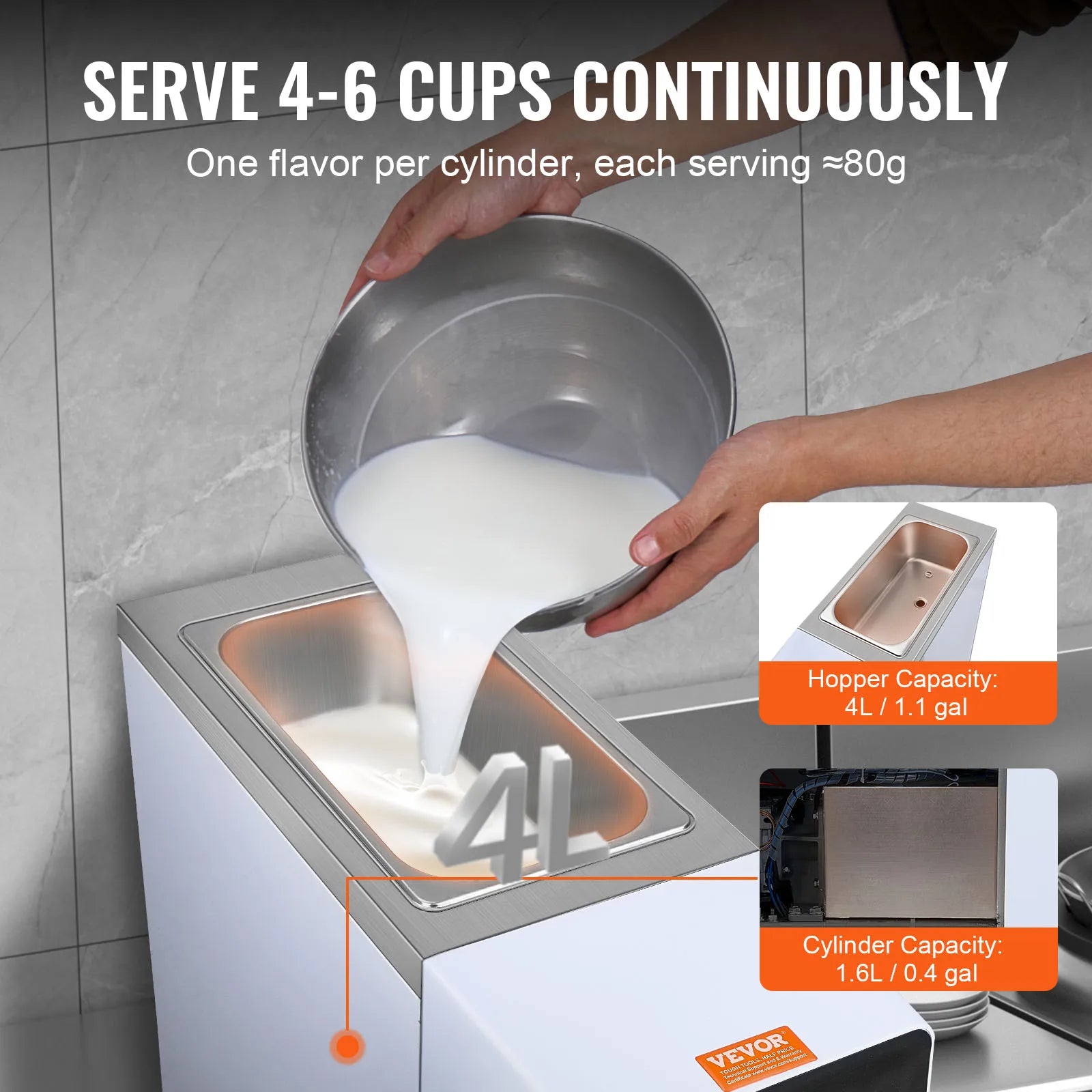 Commercial Soft Serve Ice Cream Machine – Single Flavor Countertop Maker with Touch Screen & Auto Clean - stirhaus