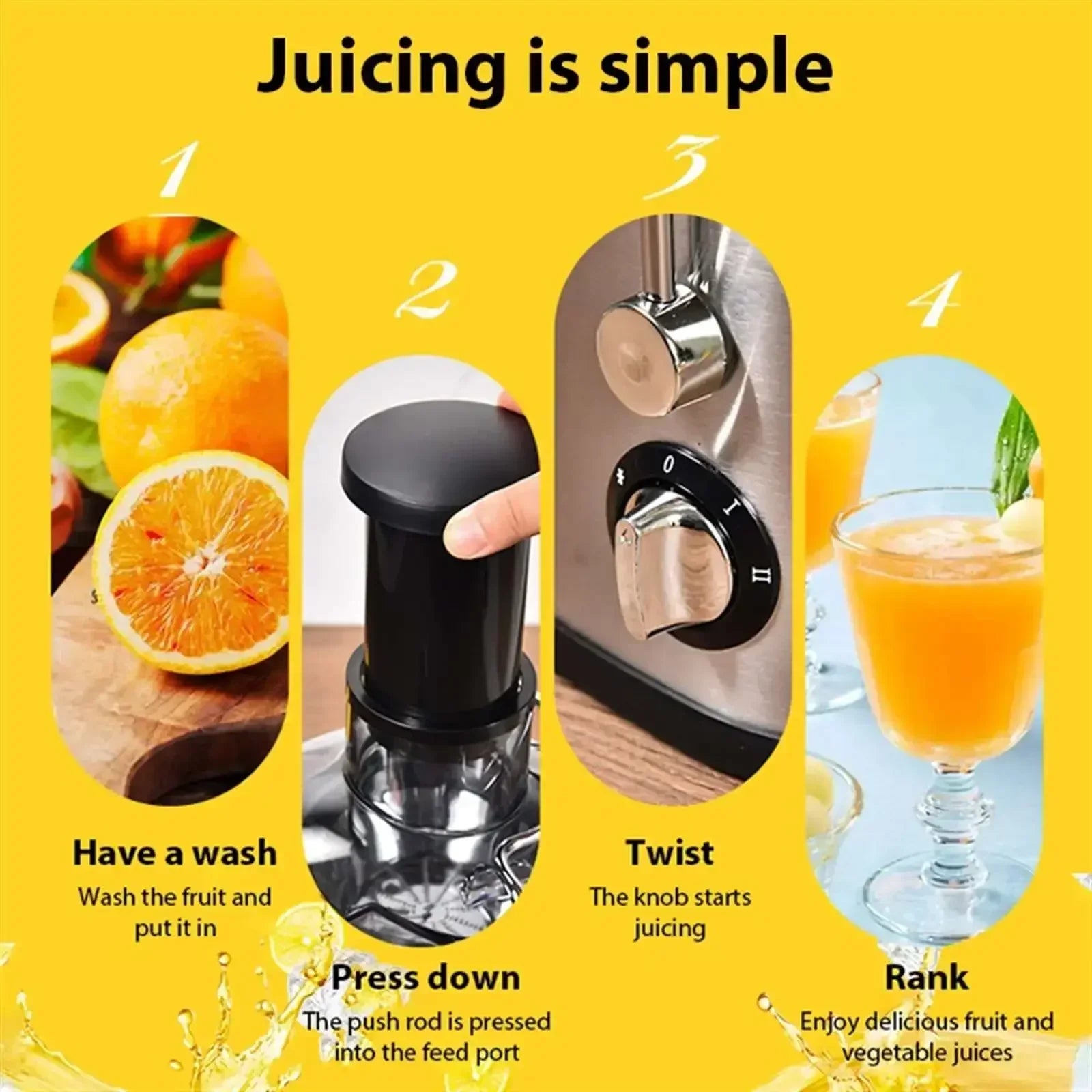 Stainless Steel Centrifugal Juicer with 3" Wide Chute, 2 Speeds & Auto Pulp Ejection - stirhaus