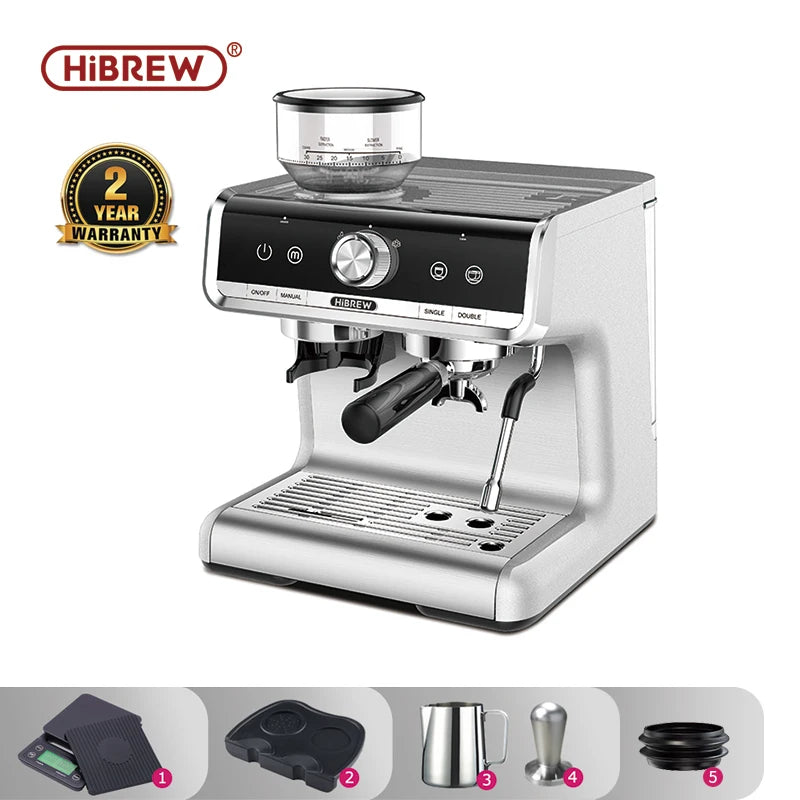 20-Bar Commercial Espresso Machine with Grinder & Barista Kit – Professional Coffee Maker - stirhaus