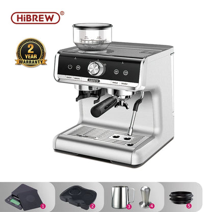 20-Bar Commercial Espresso Machine with Grinder & Barista Kit – Professional Coffee Maker - stirhaus