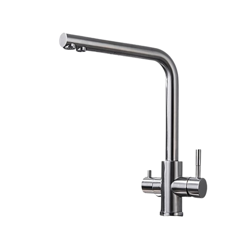 Dual Handle Filtered Drinking Water Kitchen Faucet – Stainless Steel Brushed Nickel - stirhaus