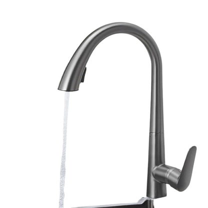 Pull-Out Kitchen Faucet – Single Handle Hot & Cold Mixer with 360° Rotation - stirhaus