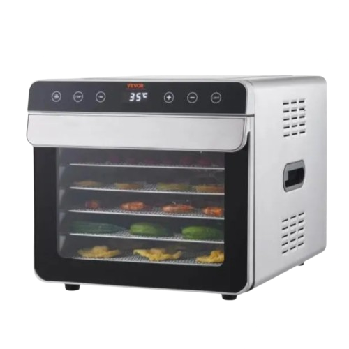6-Tray Stainless Steel Food Dehydrator – 700W Electric Dryer with Timer & Temperature Control - stirhaus
