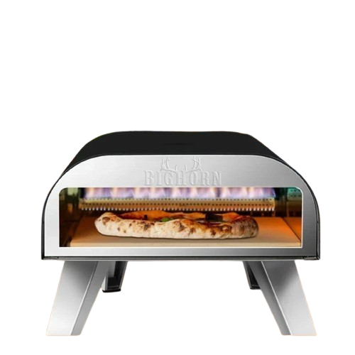 Portable Outdoor Gas Pizza Oven – Stainless Steel 12" Pizza Maker with Stone & Foldable Legs - stirhaus