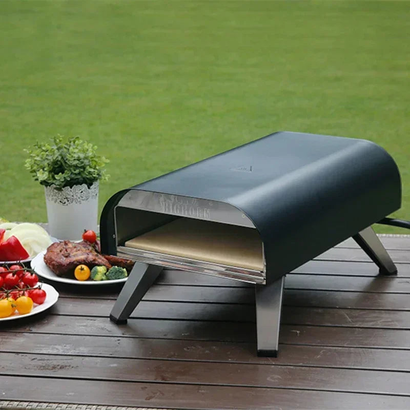 Portable Outdoor Gas Pizza Oven – Stainless Steel 12" Pizza Maker with Stone & Foldable Legs - stirhaus