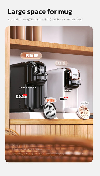 5-in-1 Multi Capsule Coffee Machine – 20 Bar Pressure, Hot & Cold Brew - stirhaus
