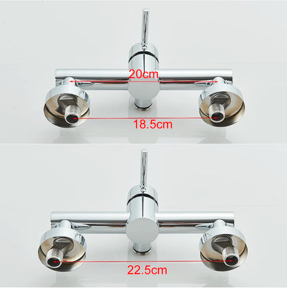 Wall-Mounted Kitchen Faucet with Dual Handles & Spring Swivel Spouts - stirhaus
