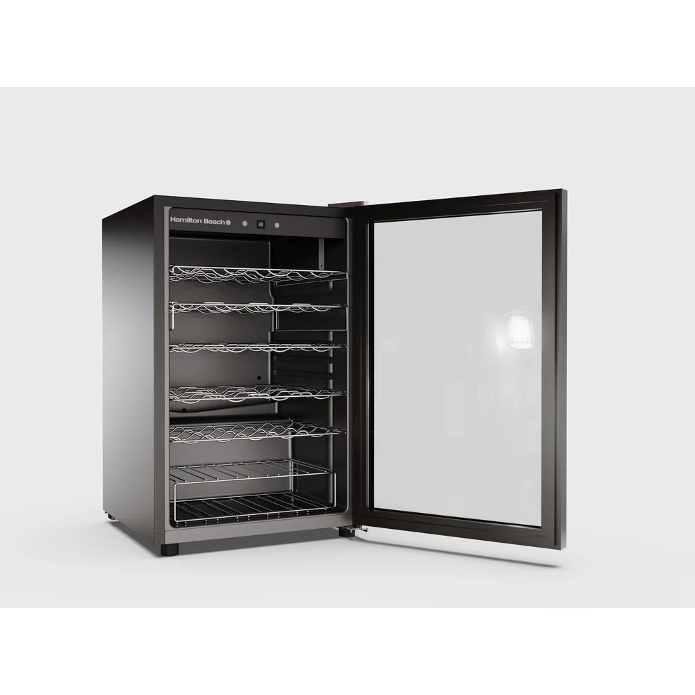 22-Bottle Built-In Wine and Beverage Cooler with Glass Door & LED Lighting – Adjustable Temperature - stirhaus