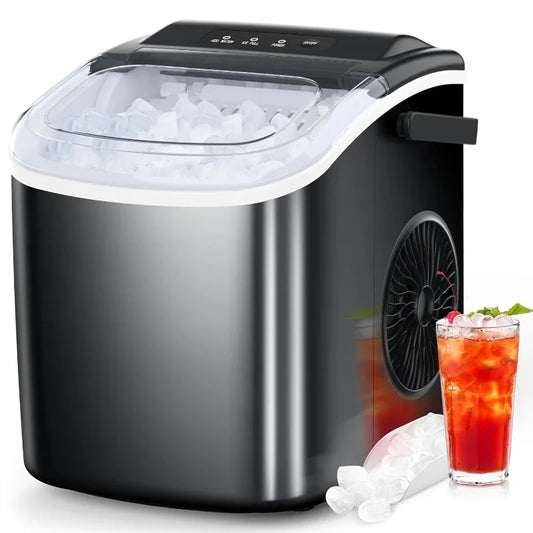Portable Countertop Ice Maker – 26 lbs/Day Bullet Ice Machine with Self-Cleaning - stirhaus