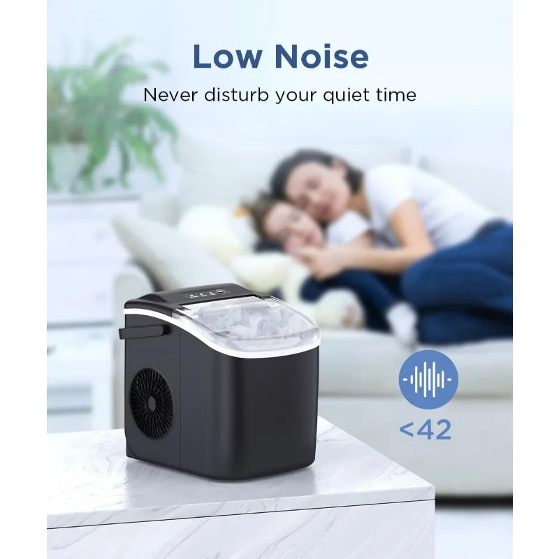 Portable Countertop Ice Maker – 26 lbs/Day Bullet Ice Machine with Self-Cleaning - stirhaus