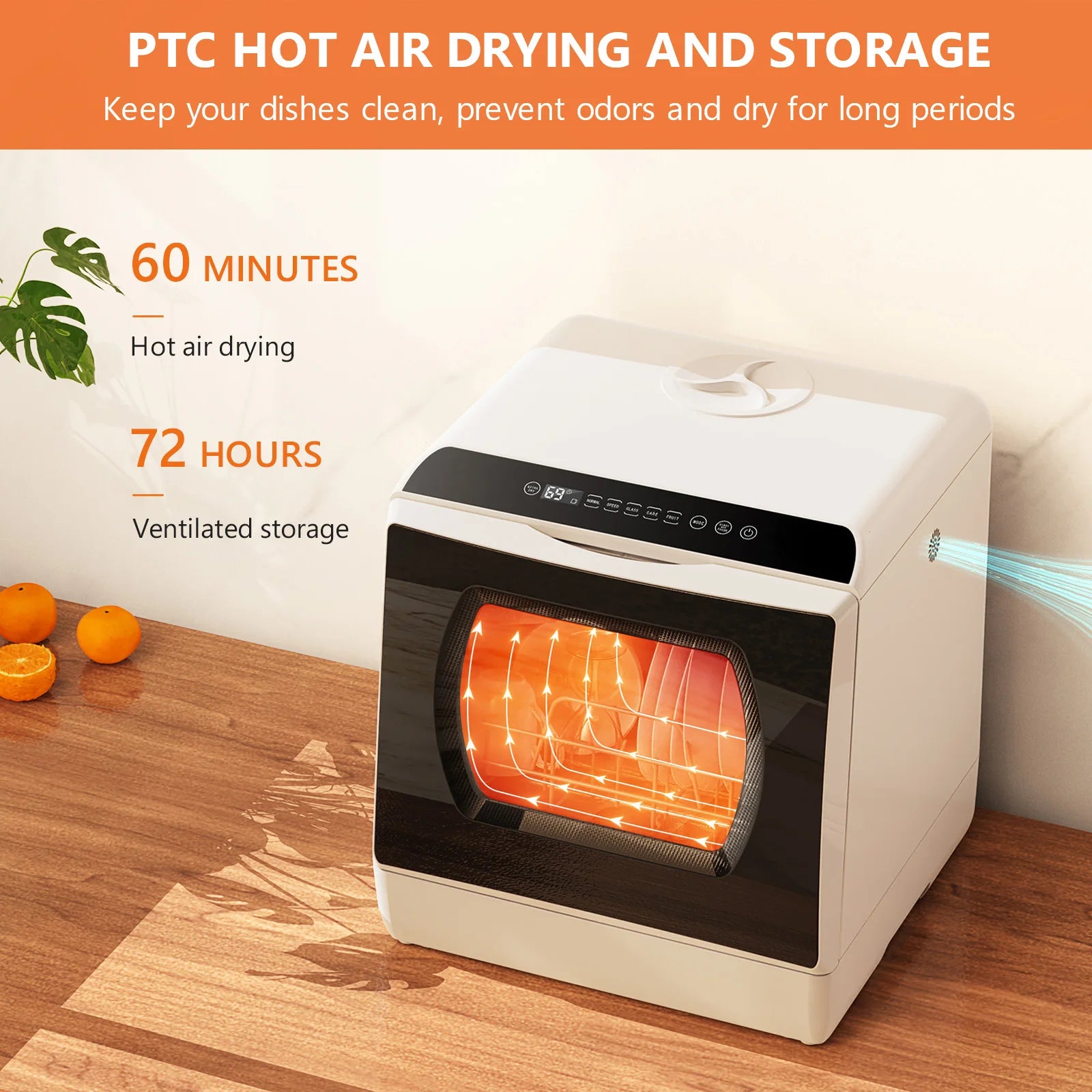 Portable Countertop Dishwasher – 6 Wash Programs, Dual Water Supply, Auto Drying, Compact for Kitchen, RV, Apartment - stirhaus