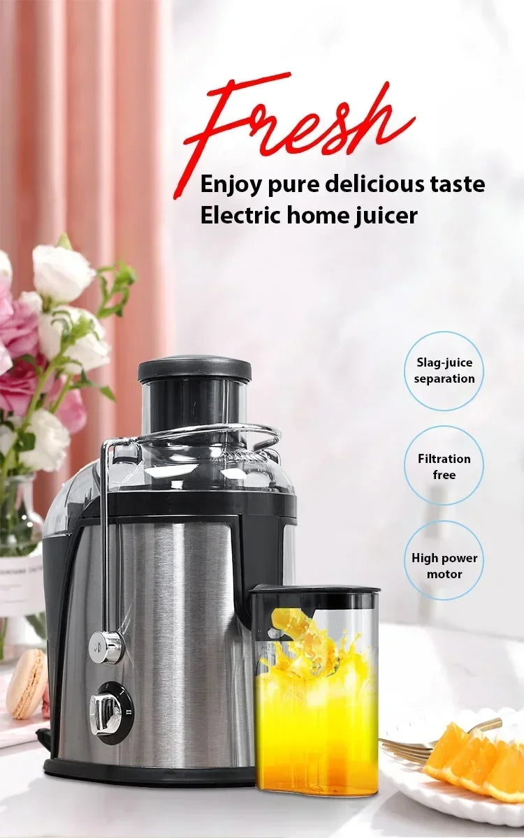Stainless Steel Centrifugal Juicer with 3" Wide Chute, 2 Speeds & Auto Pulp Ejection - stirhaus