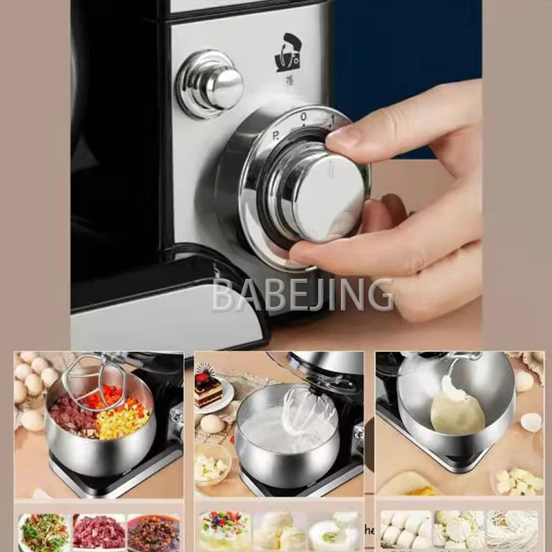 5L Stand Mixer with Dough Hook, Whisk & Beater – 1200W Automatic Kneading Machine - stirhaus