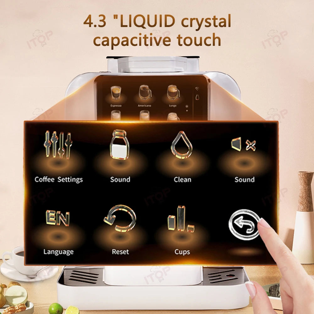 Fully Automatic Coffee Maker with Milk Refrigerator & Touchscreen – 11 Coffee Types, 19-Bar Pressure - stirhaus