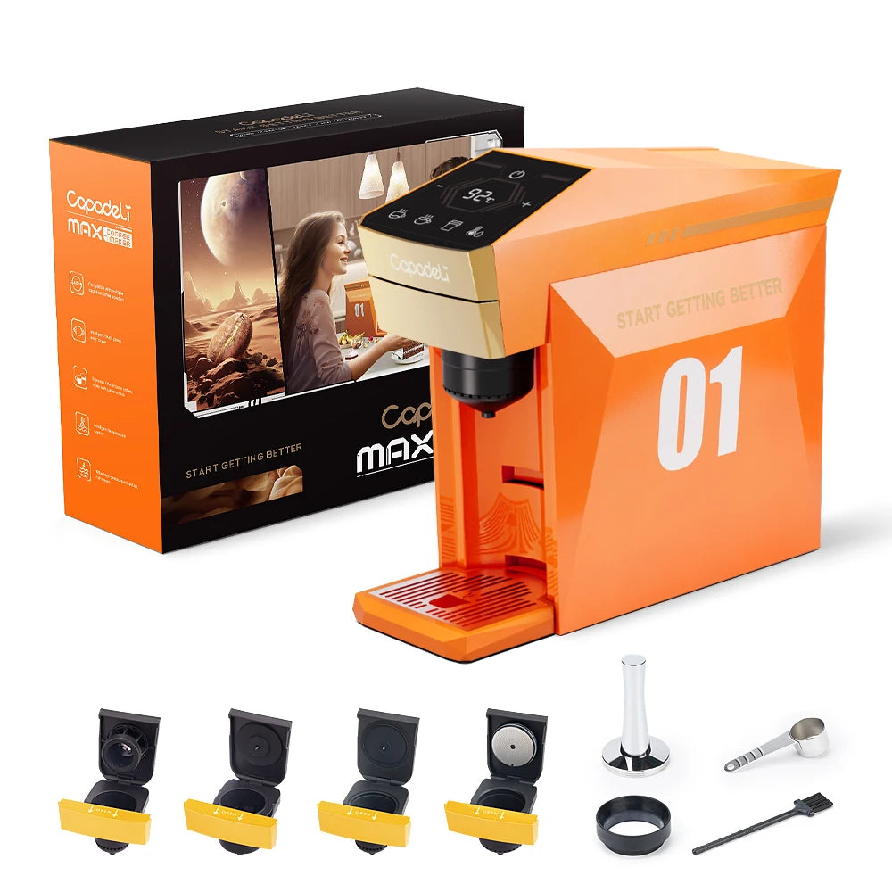 4-in-1 Capsule Coffee Machine with 19-Bar Pressure – Compatible with Pods & Ground Coffee - stirhaus