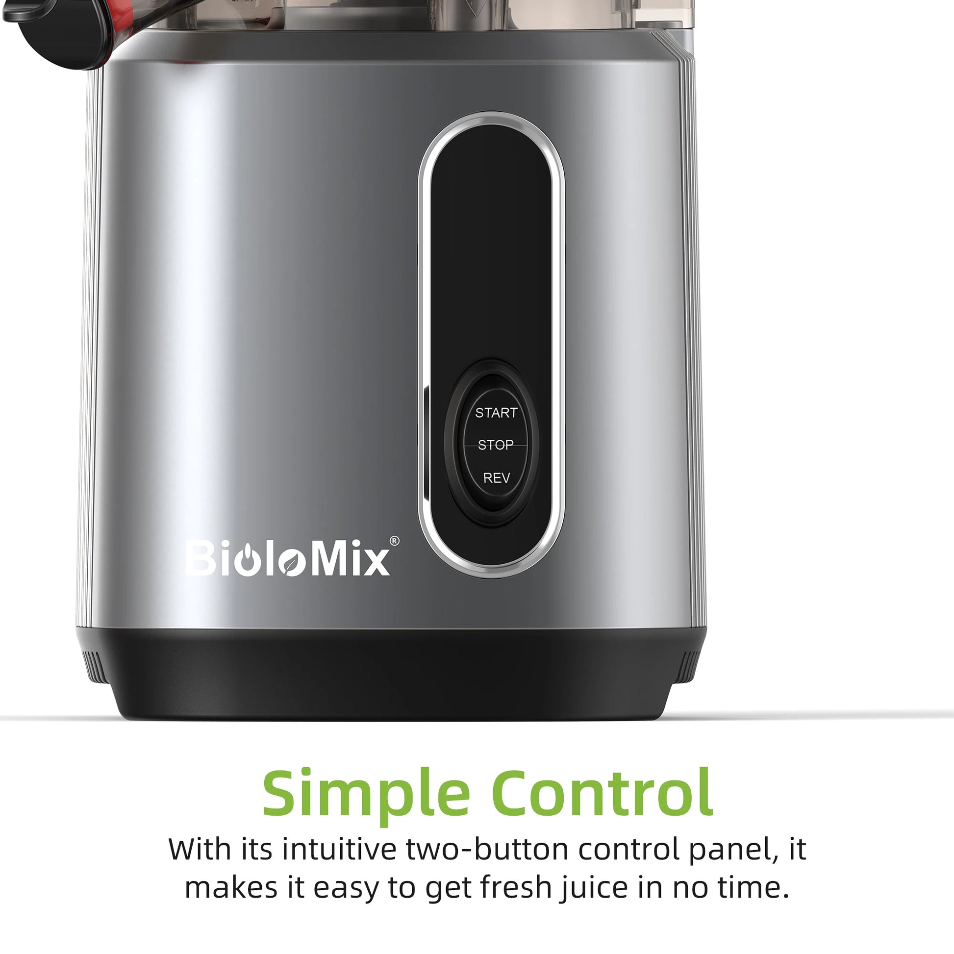 Cold Press Juicer with Wide Feed Chute – 200W Slow Masticating Juice Extractor - stirhaus