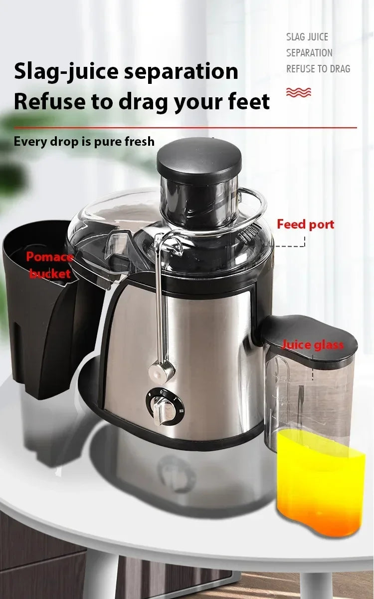 Stainless Steel Centrifugal Juicer with 3" Wide Chute, 2 Speeds & Auto Pulp Ejection - stirhaus