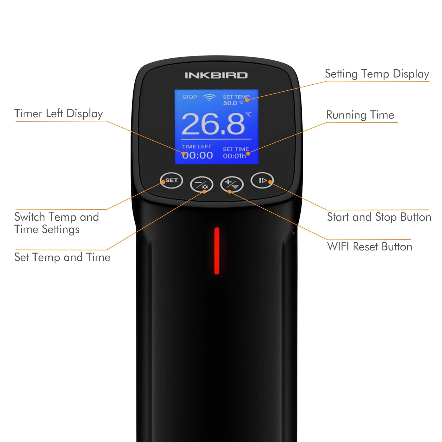Wi-Fi Sous Vide Precision Cooker – 1000W Immersion Circulator with Digital Controls - stirhaus