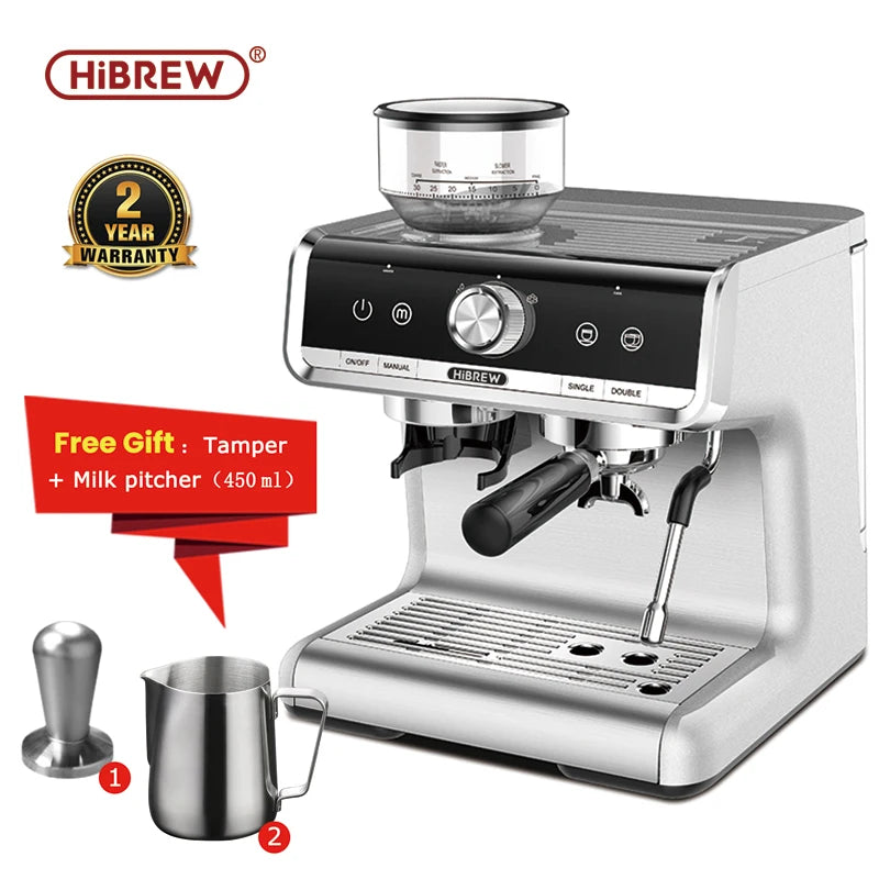 20-Bar Commercial Espresso Machine with Grinder & Barista Kit – Professional Coffee Maker - stirhaus