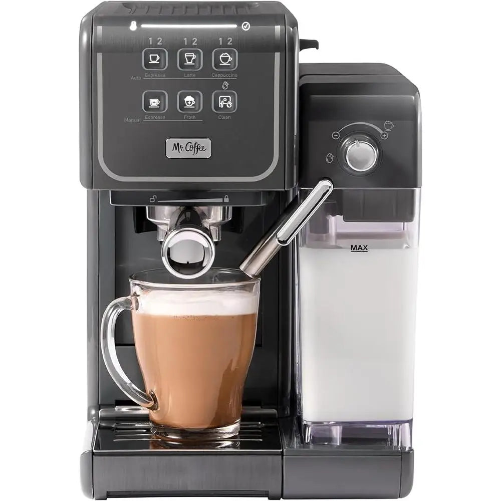 One-Touch Espresso Cappuccino & Latte Machine – 19-Bar Pump with Automatic Milk Frother - stirhaus