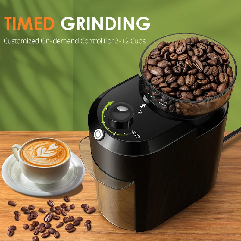 Electric Burr Coffee Grinder – 28 Grind Settings, Conical Burr Mill for Espresso & Coffee Beans - stirhaus