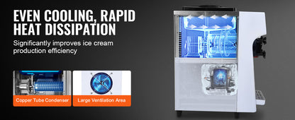 Commercial Soft Serve Ice Cream Machine – Single Flavor Countertop Maker with Touch Screen & Auto Clean - stirhaus