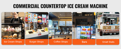 Commercial Soft Serve Ice Cream Machine – Single Flavor Countertop Maker with Touch Screen & Auto Clean - stirhaus