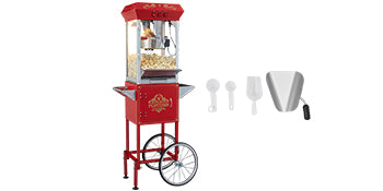 Electric Popcorn Maker – 8oz & 12oz Commercial Popper Machine with SUS304 Heating Tube, Scoop & Spoon - stirhaus